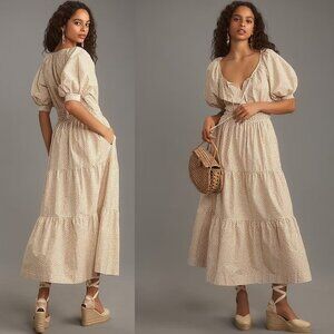 ANTHROPOLOGIE The Somerset Maxi Dress size S neutral color - Excellent condition